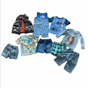 18 Months Baby Boy Clothing Shirts Pants Vest Carter’s Garanimals LOT